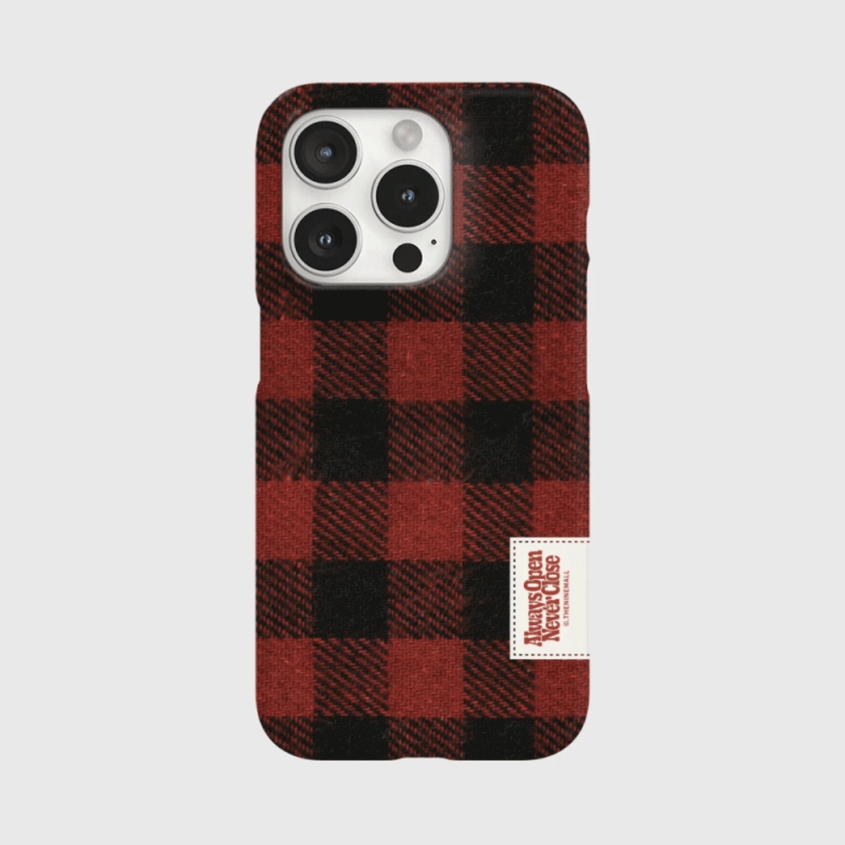 Fluffy Checked Label Phone Case (HardCard StorageMagsafe)