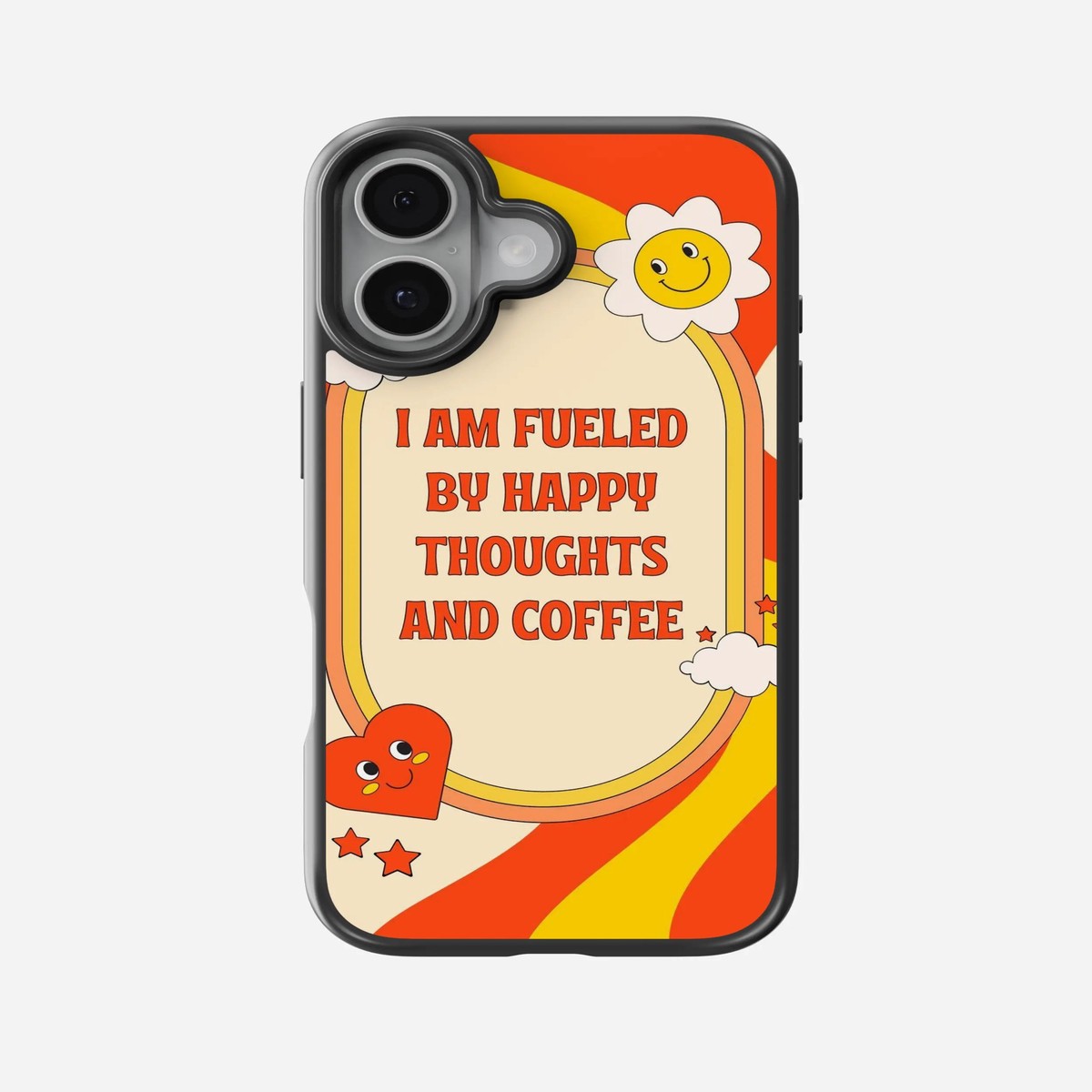 Orange Retro Psychedelic Glass Case