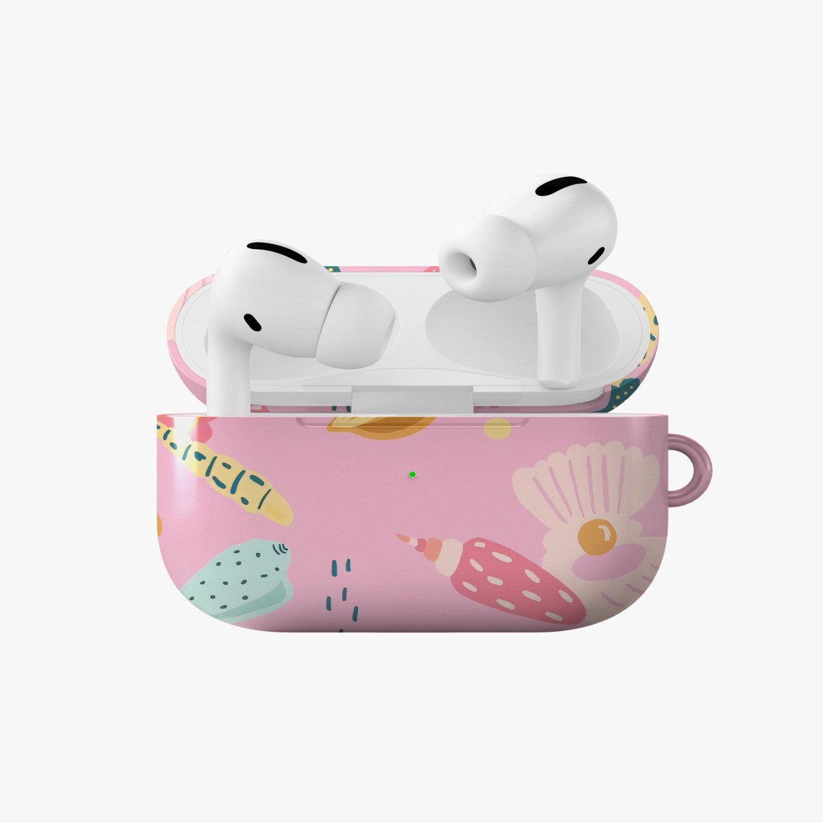 Pink Ocean Shells Glossy Airpod Case