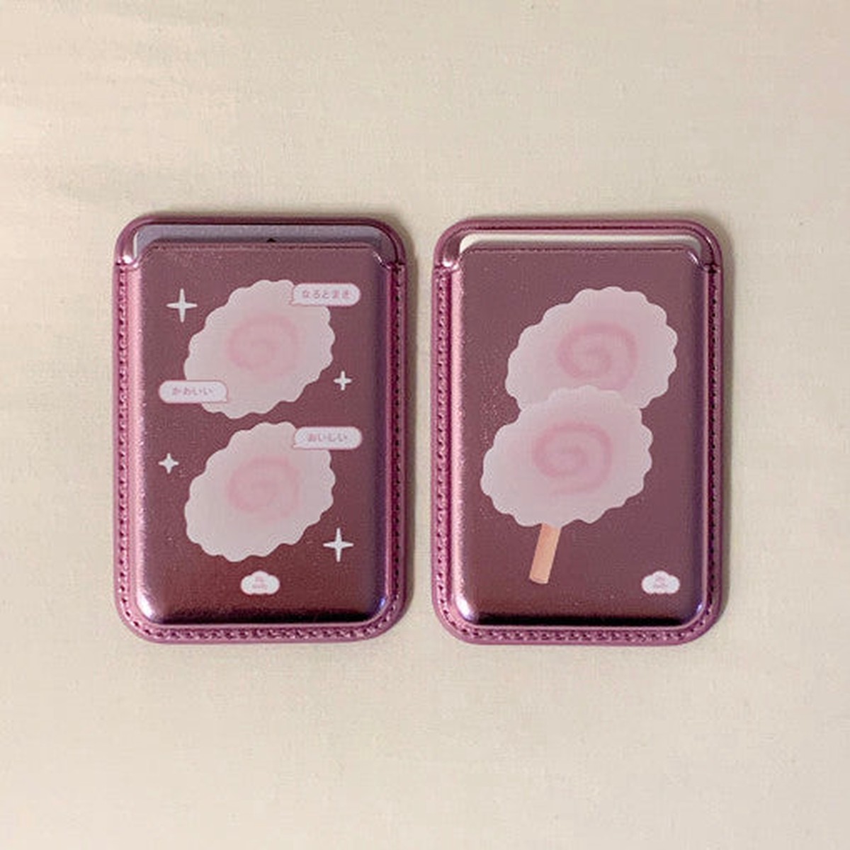 9Lily Daily Narutomaki Pink Silver Magsafe Wallet (2)