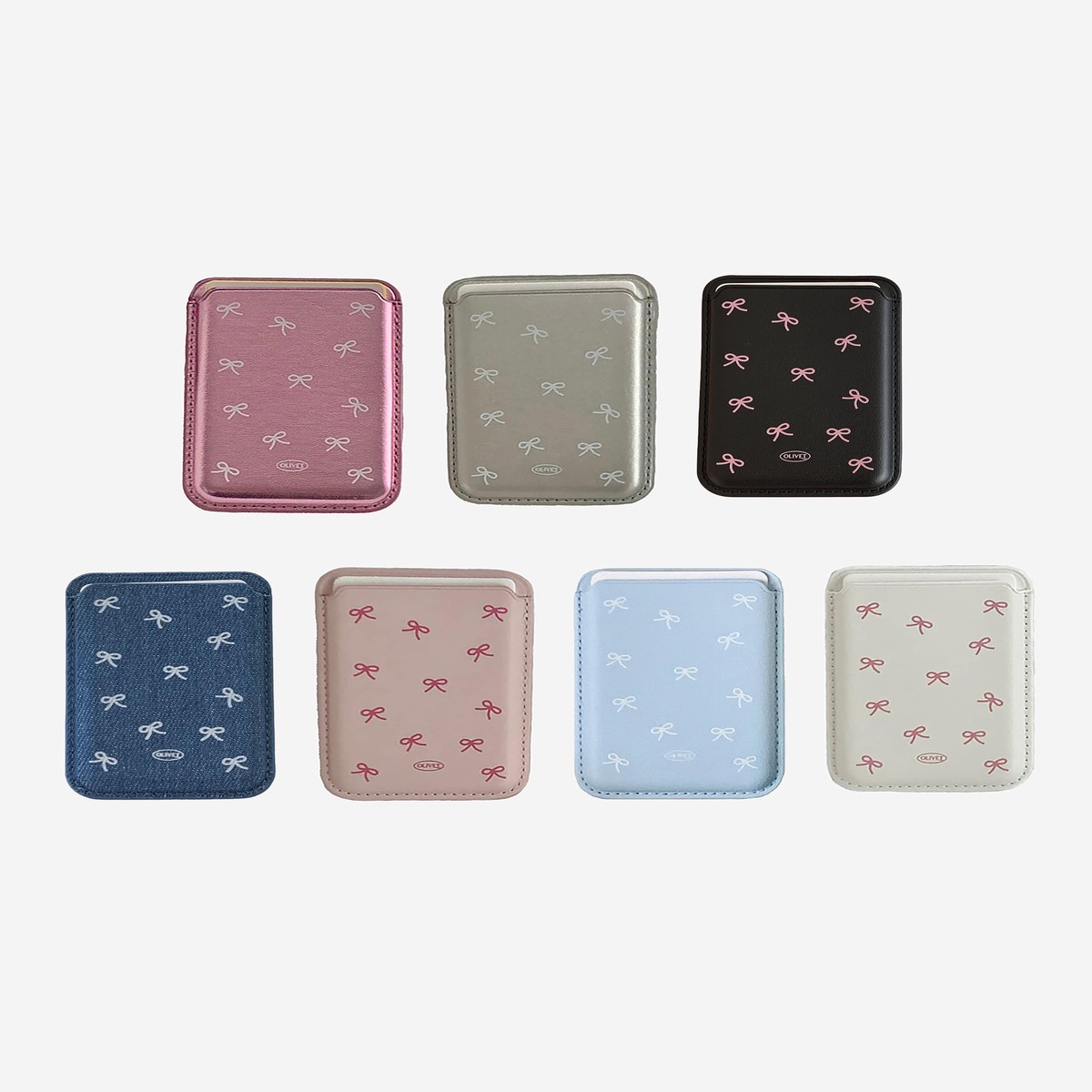 NEW Color Olivet ribbon pattern magsafe wallet (7)