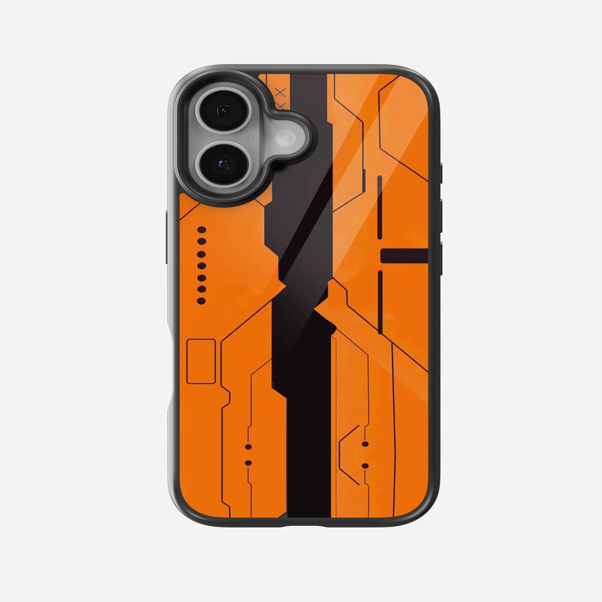 Abstract Cyberbunk Pattern Glass Case