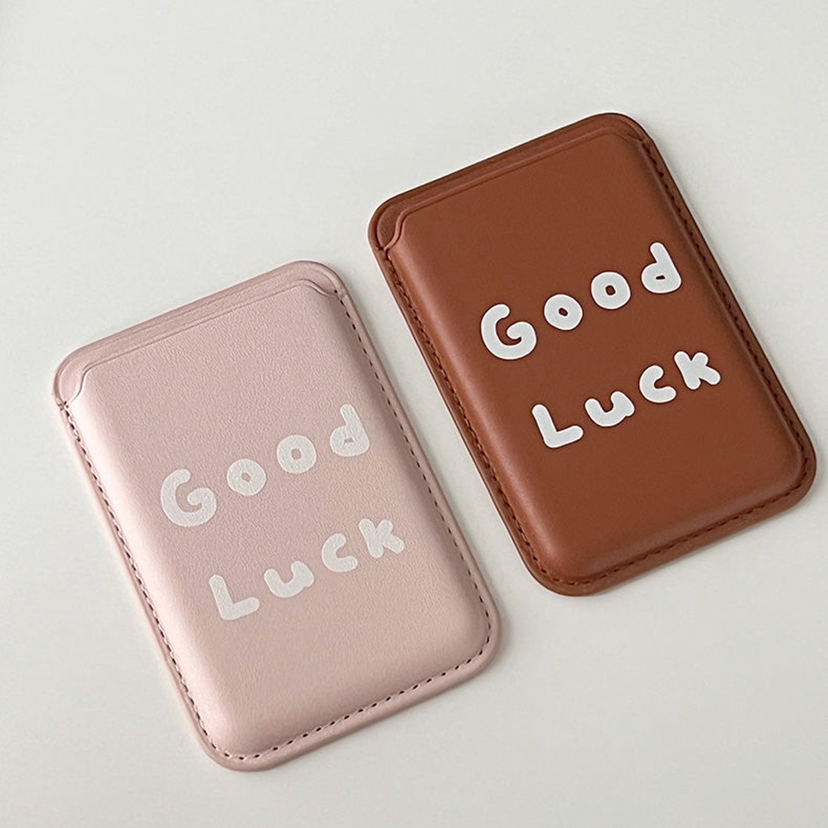 85Cuter Good Luck (PinkBrown) Magsafe Card Wallet