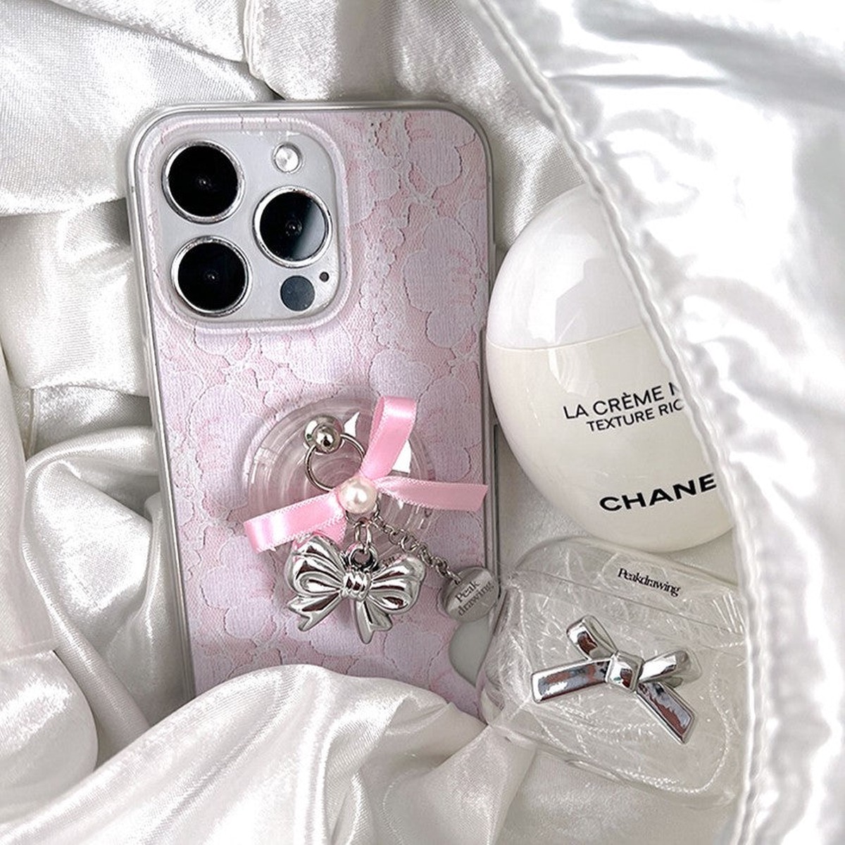 Peakdrawing Winter Pink Ribbon Tok (BasicMagsafe)