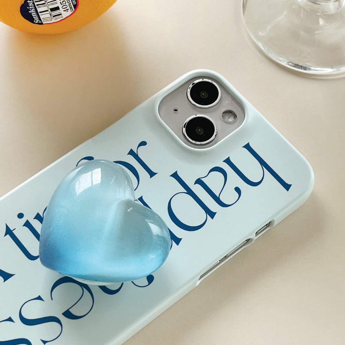 9Mademoment Candy Joy Heart Resin Acrylic Tok (Blue)