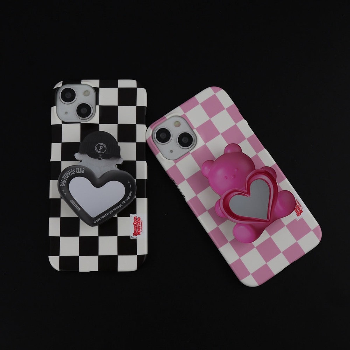 9Theninemall pink heart gummy mirror tok