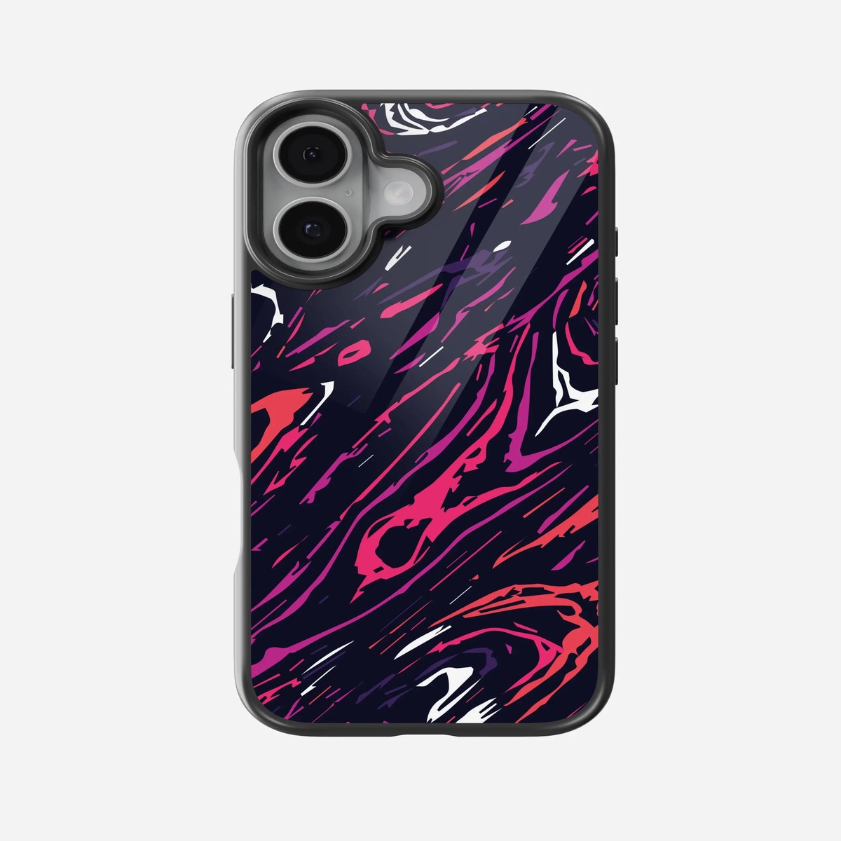 Abstract Spectrum Waves Pattern Glass Case