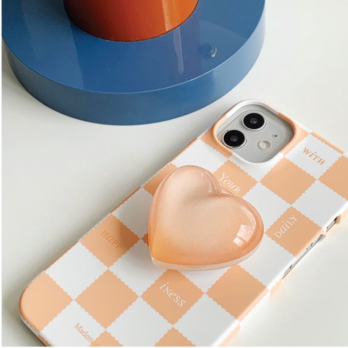 9Mademoment Candy Joy Heart Resin Acrylic Tok (Orange)