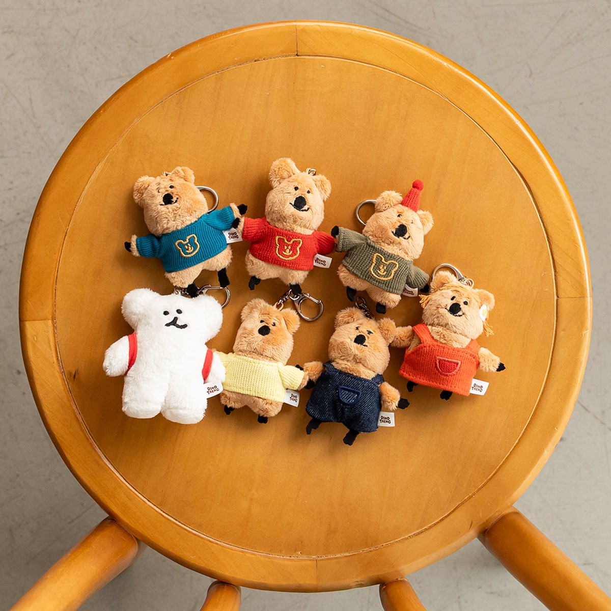 95Dinotaeng Quokka in School Flat FurPlush Keyring