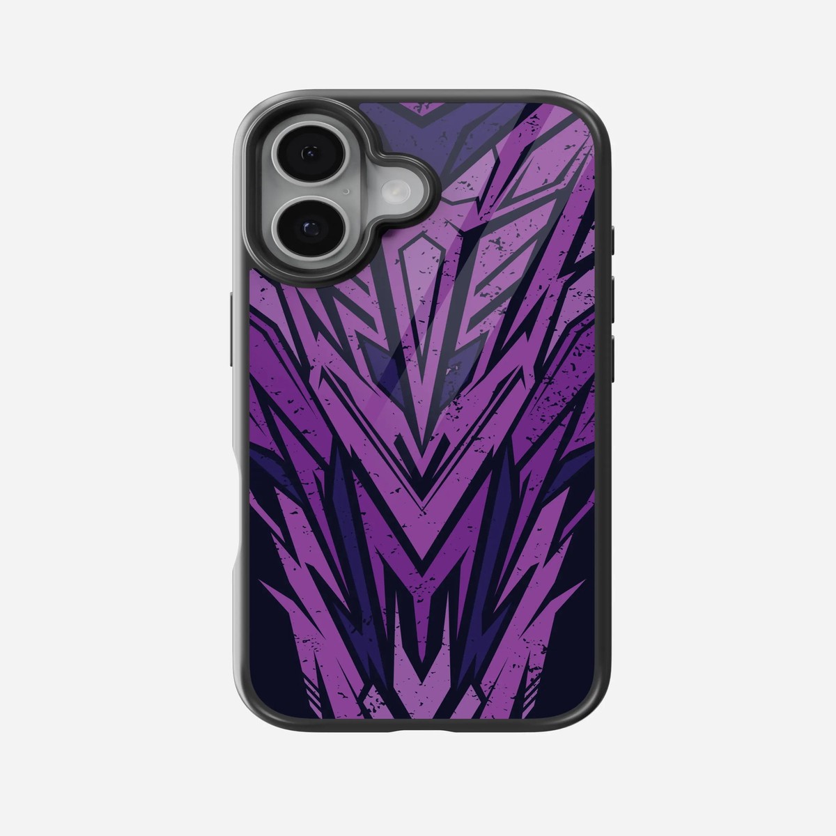 Abstract Purple Geometric Pattern Glass Case