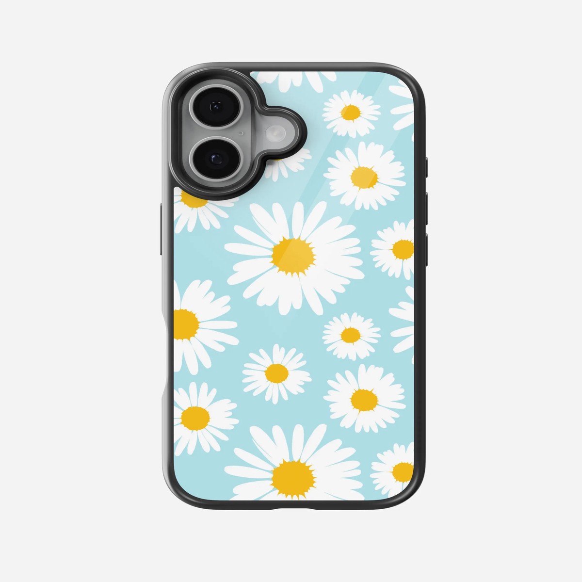 Retro Daisy Floral Glass Case