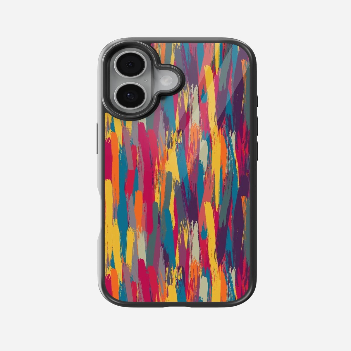 Abstract Brush Strokes Pattern Glass Case