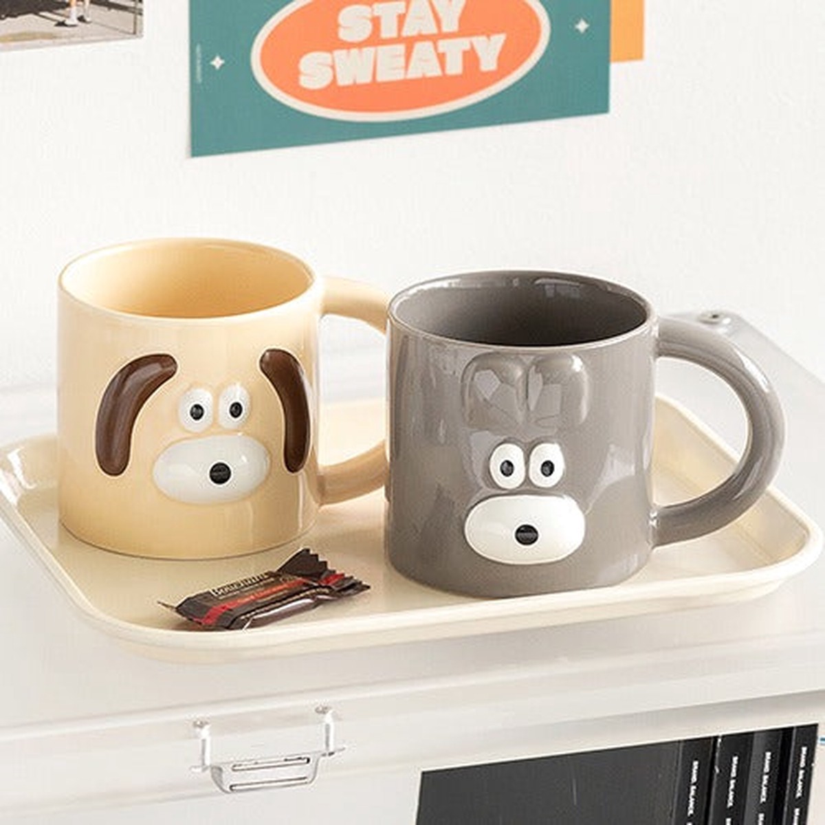 Romane Bunny Puppy Mug Cup (2Set)
