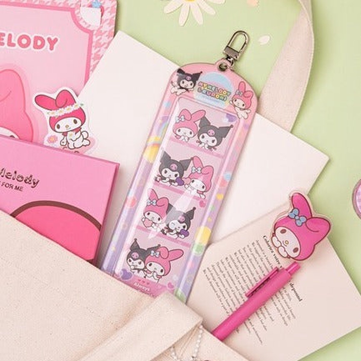 Sanrio My Melody Kuromi 4cut Keyring