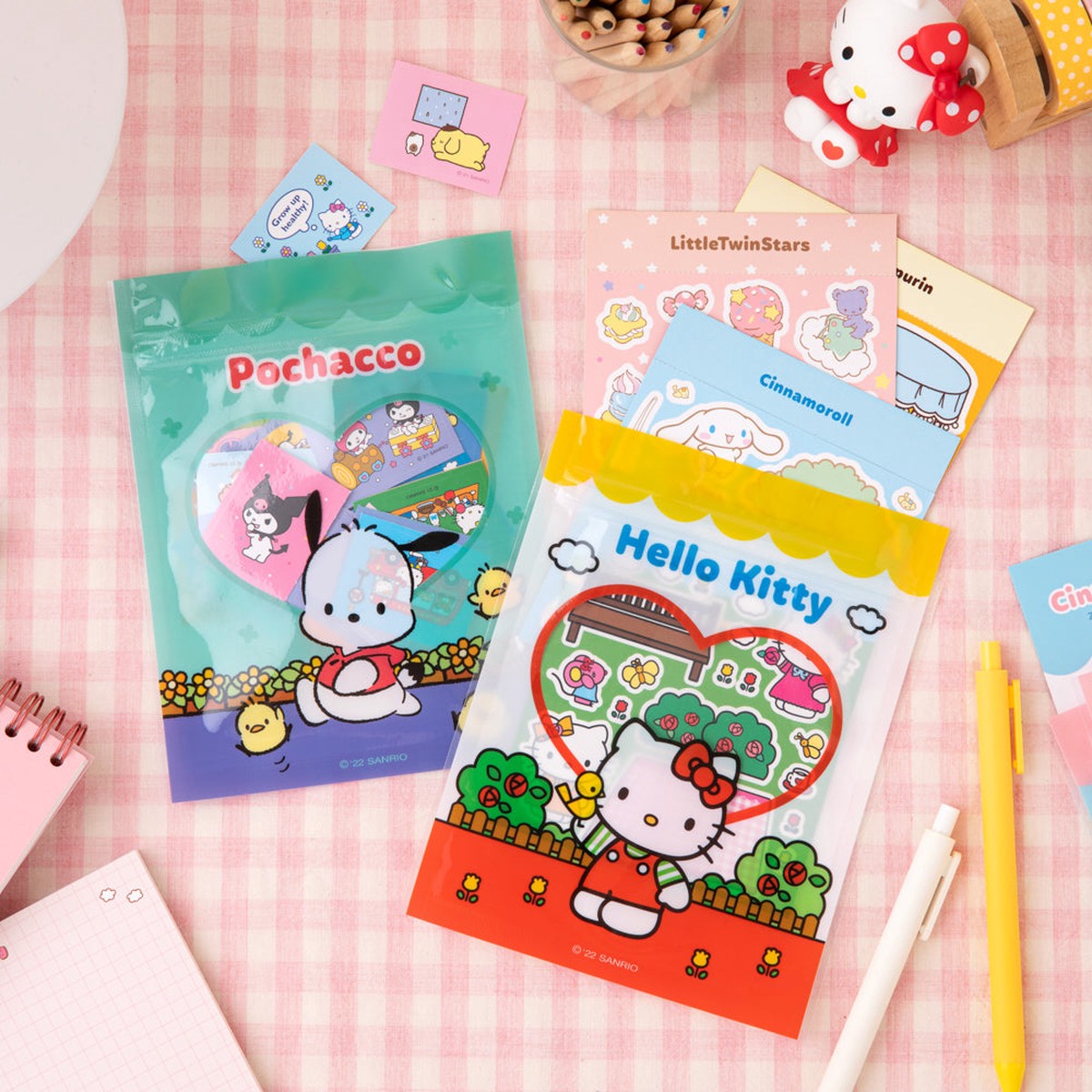 95Sanrio Zipper Bag Set (10P) Hello Kitty